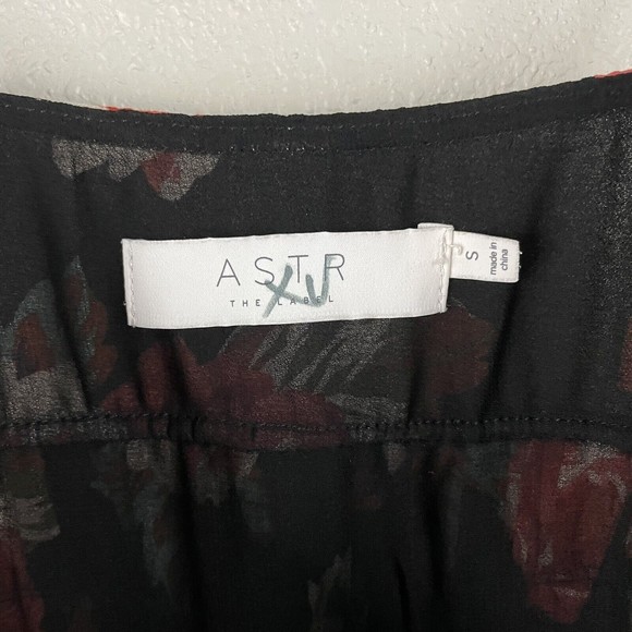 ASTR The Label Womens Small Marissa Midi Dress In Black Multi Floral - Picture 5 of 6